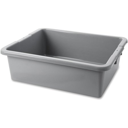 RUBBERMAID COMMERCIAL Bus/Tote Box, Undivided, 7-1/8 Gal Cap, 21-1/2"x17"x7", GY RCP3351GRA